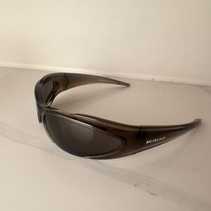 Balenciaga Shield Wrap Sunglasses Brown Frame Product #BB0253S Unisex
